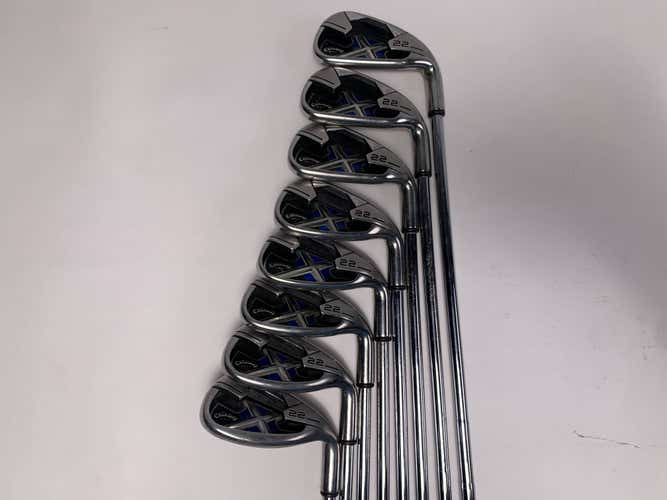 Callaway X-22 Iron Set 5-PW+GW+SW Uniflex Steel Mens RH