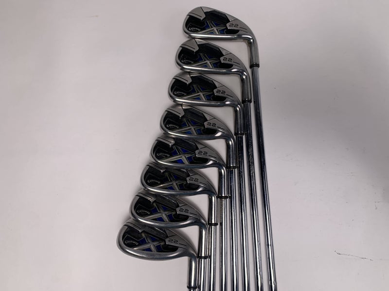 Callaway X-22 Iron Set 5-PW+GW+SW Uniflex Steel Mens RH