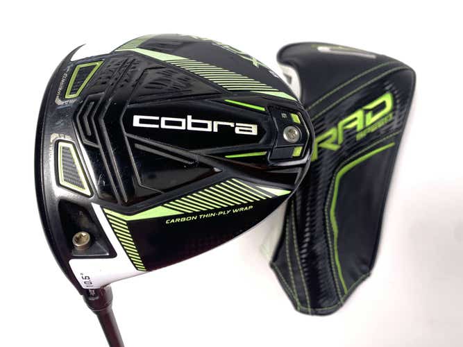 Cobra RAD Speed XB Driver 10.5* UST Mamiya Helium 3F2 Senior Graphite Mens LH HC