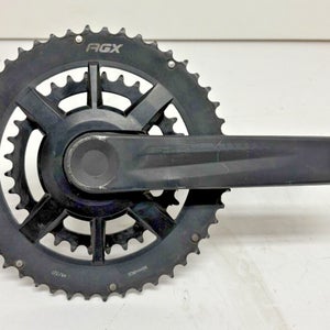 FSA Omega AGX+ `172.5mm 48/32 Black Aluminum GXP Double Crankset GREAT