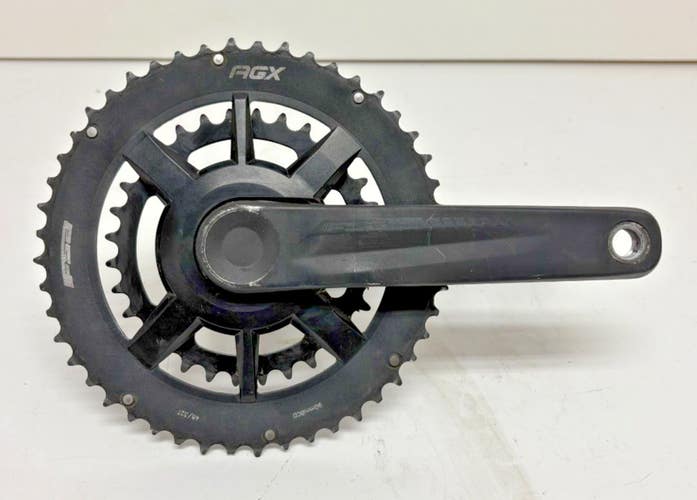 FSA Omega AGX+ `172.5mm 48/32 Black Aluminum GXP Double Crankset GREAT