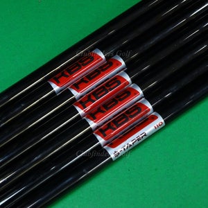 KBS Tour $-Taper 110 Black .355 Regular Pulled Steel Iron Shafts SET OF 7 *READ*