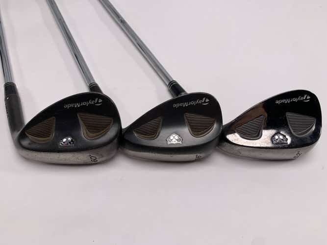 TaylorMade Rac Black TP Wedge Set 52* 8 | 56* 12 | 60* 6 Wedge Steel Mens RH