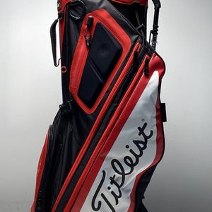 Titleist Hybrid 14 Stand Bag Red Trial Bag 14-Way Divide Dual Strap Golf Bag