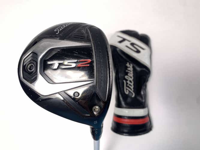 Titleist TS2 3 Fairway Wood 15* Fujikura Atmos Tour Spec 7S Stiff RH HC Dent