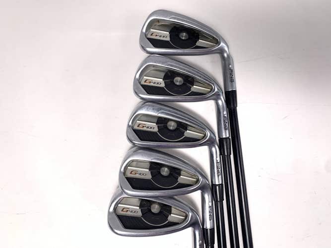 Ping G400 Iron Set 5-PW White Dot 3* Up Alta CB AWT Regular RH No 8 iron