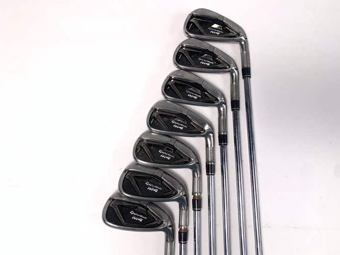 TaylorMade M4 Iron Set 4-PW KBS Max 95g Stiff Steel Mens RH