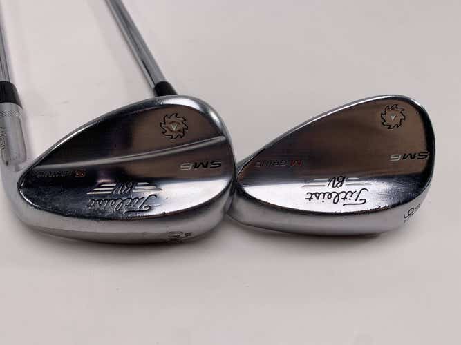 Titleist Vokey SM6 Tour Chrome Wedge Set 56* 8 | 60* 10 Wedge Steel Mens RH