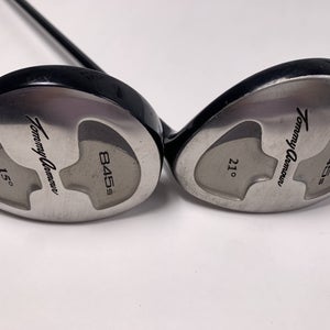 Tommy Armour 845s 3 & 7 Fairway Wood Set 15* 21* 845 Stiff Graphite Mens RH