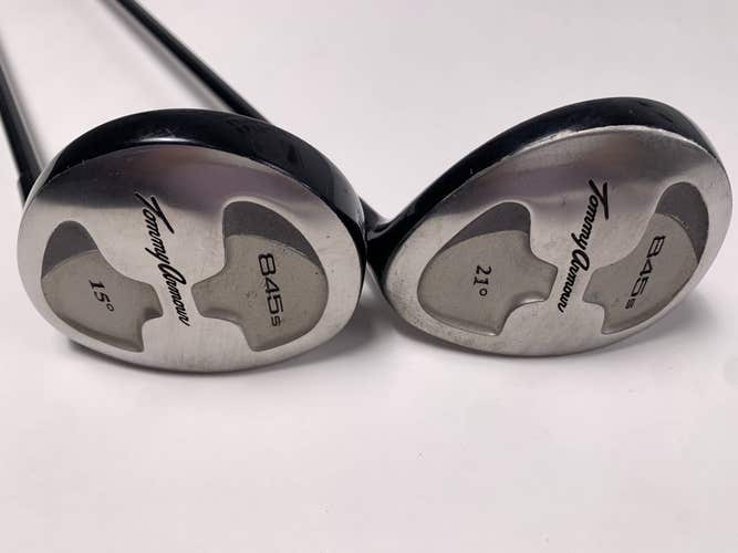 Tommy Armour 845s 3 & 7 Fairway Wood Set 15* 21* 845 Stiff Graphite Mens RH