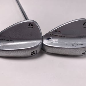 TaylorMade Milled Grind 3 Raw Chrome Wedge Set 56* 12 60* 11DG S300 Mens RH