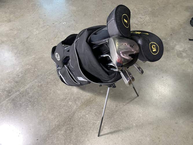 Golden Bear XS Tech Club Set Driver 3W 5W 3-PW Regular RH HC +Bag No 7 iron