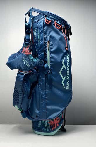 Sun Mountain Missoula Montana Stand Bag Blue 14-Way Divide Dual Strap Golf Bag