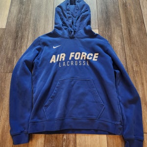 Nike Air Force Lacrosse Youth Large Blue Hoodie Sweatshirt (Pre-Owned)