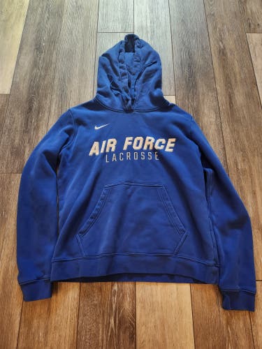 Nike Air Force Lacrosse Youth Large Blue Hoodie Sweatshirt (Pre-Owned)