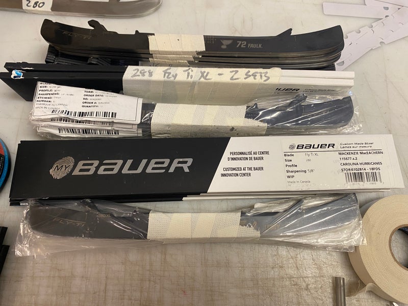 NEW!  Bauer FLY TI XL Black Steel Runners 73821