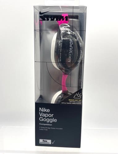 Nike Vapor Goggle Competition Swim Racing Goggles 4 Nose Bridge Sizes