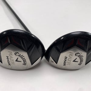 Callaway Razrhawk 3 & 5 Fairway Wood Set 15* 18* Senior Graphite Mens RH