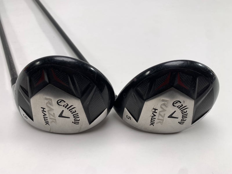 Callaway Razrhawk 3 & 5 Fairway Wood Set 15* 18* Senior Graphite Mens RH