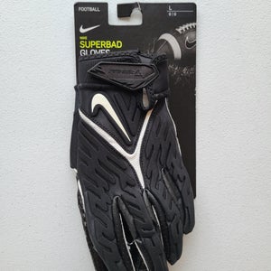 Black Nike Superbad 6.0 Football Gloves Size Large Adult