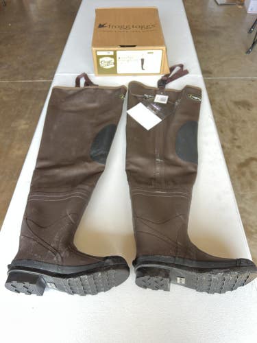 Frogg Toggs Men's Classic II Hip Waterproof Cleated Hip Boot Brown Size 13