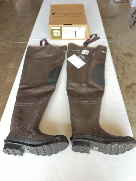 Frogg Toggs Men's Classic II Hip Waterproof Cleated Hip Boot Brown Size 13