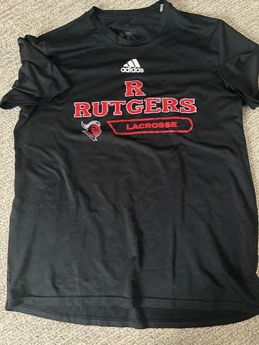 Adidas Rutgers lacrosse team shooter shirt L large mens