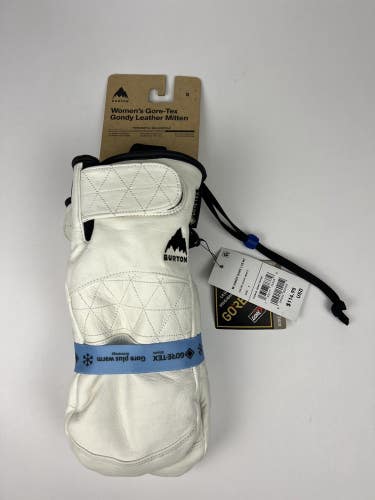 BURTON WOMEN'S GORE-TEX GONDY WHITE LEATHER MITTEN Small
