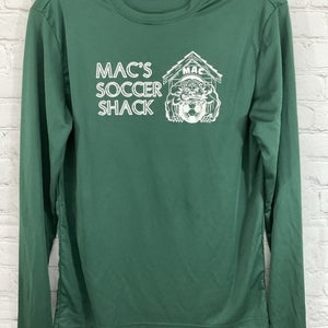 Sport-Tek Youth Mac's Soccer Shack 100% Polyester Long-Sleeve Shirt Green XS