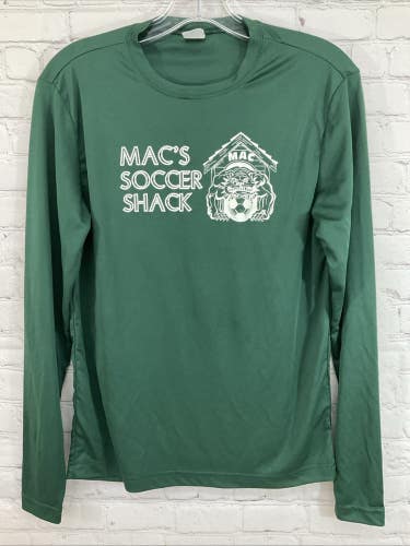 Sport-Tek Youth Mac's Soccer Shack 100% Polyester Long-Sleeve Shirt Green XS