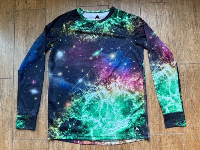 Burton Base Layer- Lightweight Top only - Galaxy Space Print - Youth Large (12) - Used like new