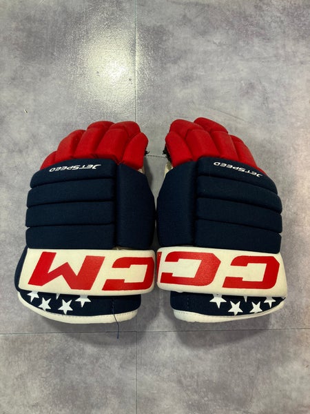 Blue CCM Jetspeed FT455 Gloves 12" (Used)