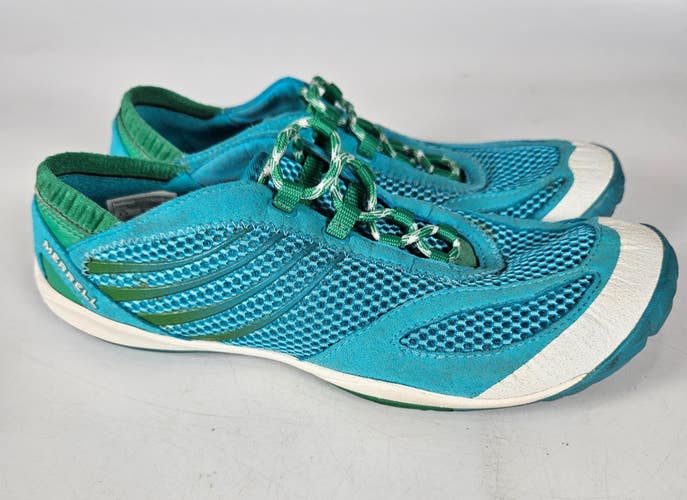 Merrell Barefoot Pace Glove Peacock Blue Deep Mint Women Shoes J56308 Size 8.5