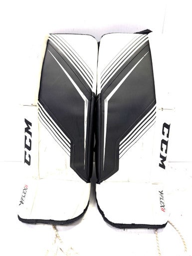 Used CCM YFLEX Goalie Leg Pads Youth White 26" 11860-S000295727