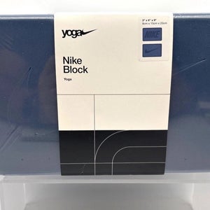 Nike Yoga Block Lightweight EVA Foam Brick Pilates Meditation Blue New