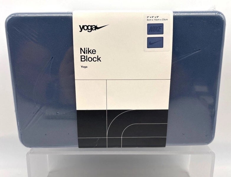 Nike Yoga Block Lightweight EVA Foam Brick Pilates Meditation Blue New
