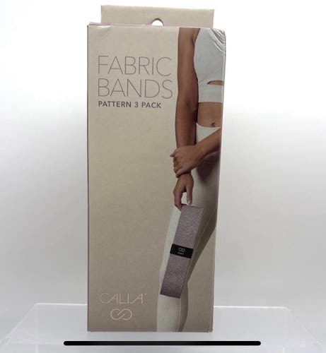 CALIA Fabric Resistance Bands Pattern 3 Pack Light Medium Heavy New