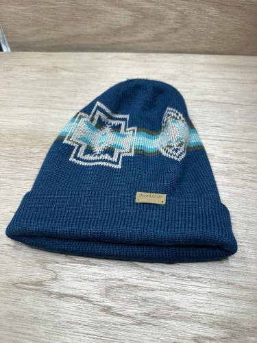 Pendleton Knit Beanie Western Aztec Native Brown Hat Winter Snow