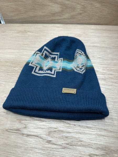 Pendleton Knit Beanie Western Aztec Native Brown Hat Winter Snow