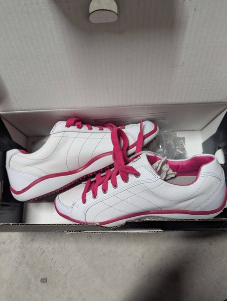 Women's Size 7.0 White/Pink Footjoy Golf Shoes (New)