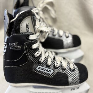 Youth Size 10 Bauer Silver Addition Ice Hockey Skates