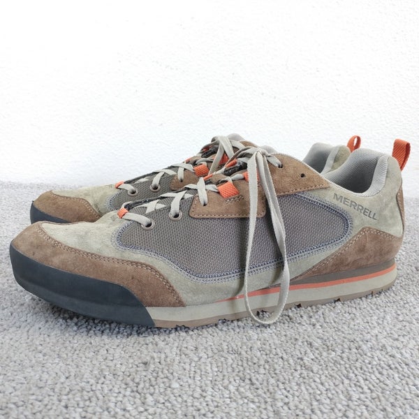 Merrell Burnt Rock Travel Suede Sneakers Mens 12 Shoes Brown J95233 NO INSOLES