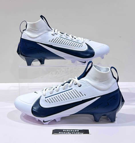 Size 11.5 Nike Vapor Edge Pro 360 2 Football Cleats White Navy Blue FN7759-110