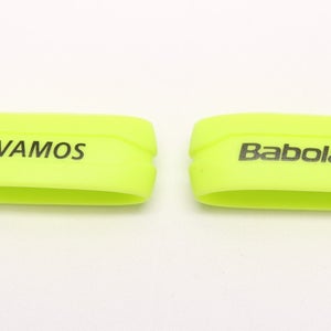 NEW 2X BABOLAT (LIME YELLOW) CUSTOM RING TENNIS RACQUET RUBBER GRIP BAND. QTY: 2