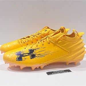 Size 13 Under Armour Blur Smoke 2.0 MC Suede Steeltown Gold 3027978-700 yellow