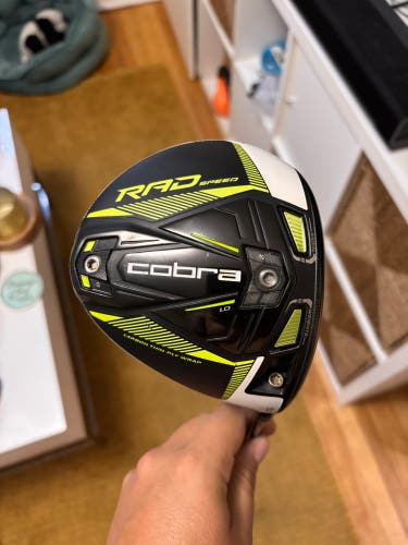 Men's 2021 Cobra RAD Speed Right Handed Driver Stiff Flex 9 Loft (Used)