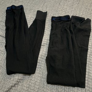 Hanes Classic Thermal Underwear Adult Small Black New 2 Pairs
