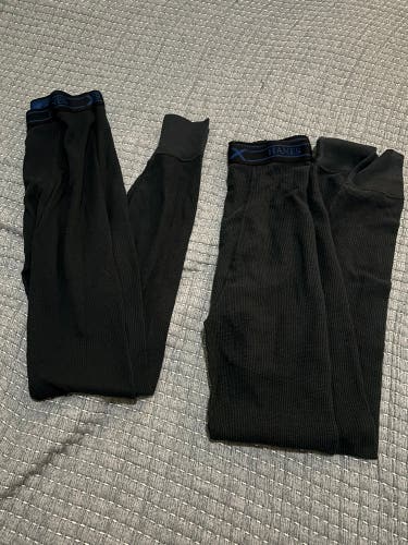 Hanes Classic Thermal Underwear Adult Small Black New 2 Pairs