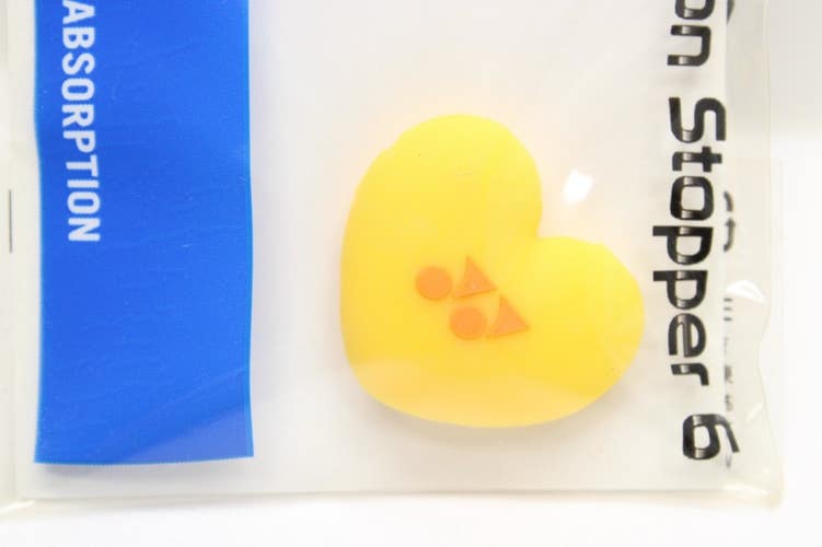 *NOS/RARE* YONEX "YELLOW HEART" TENNIS RACQUET VIBRATION DAMPENER. JAPAN STOCK