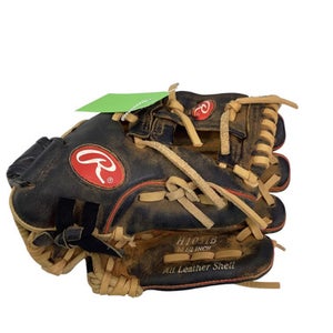 Used Rawlings 10 1/2 INCH HIGHLIGHT BB/SB Glove RH Throw Black 10 1/2" 11347-S000255709